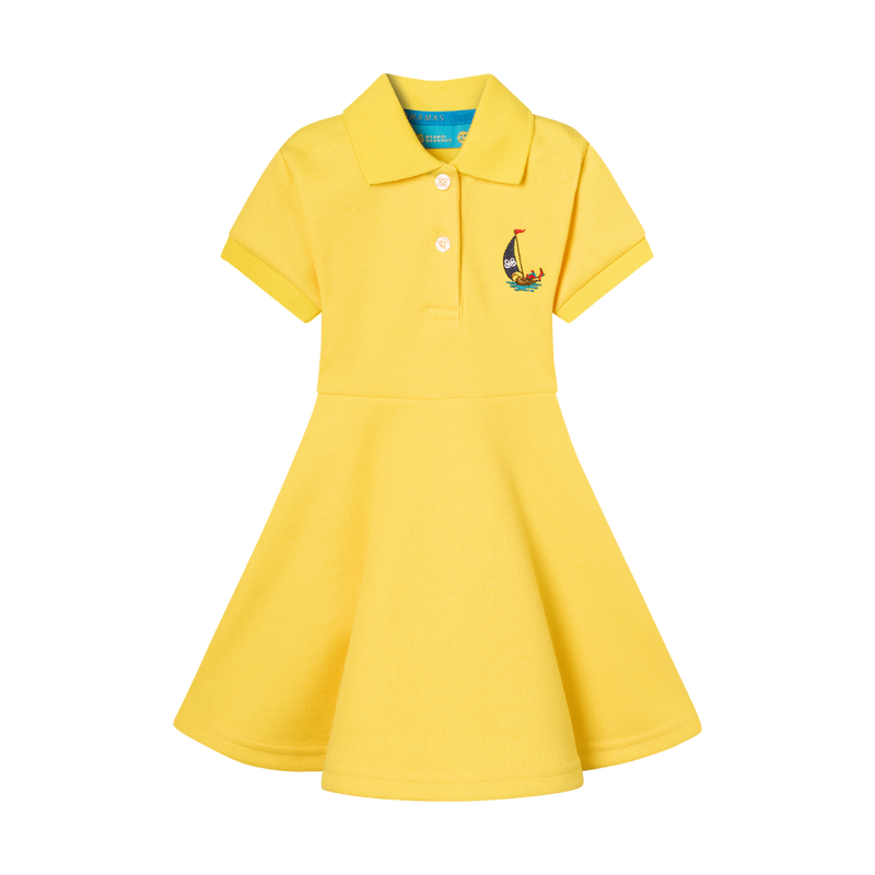 GIRLS STAPLE DRESS-YELLOW