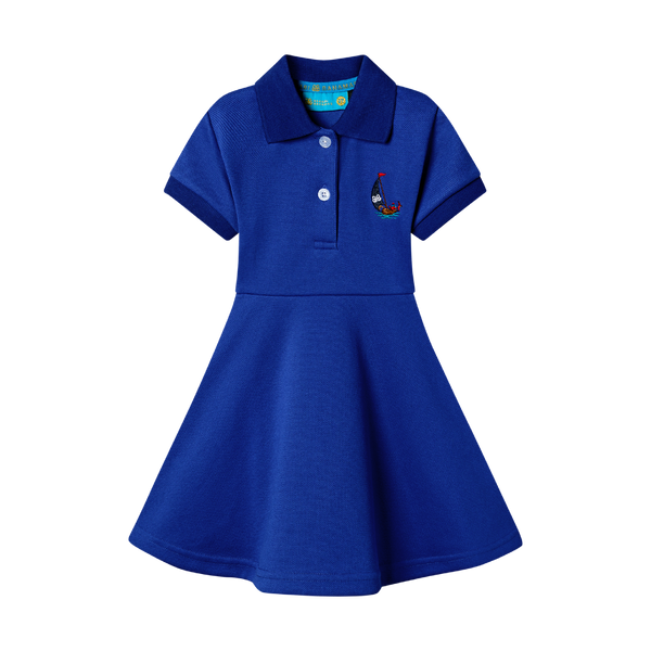 GIRLS STAPLE DRESS-ROYAL