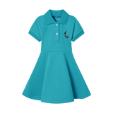 GIRLS STAPLE DRESS-AQUA