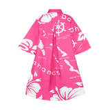 ARCHIPELAGO SHIRT DRESS- DARK PINK