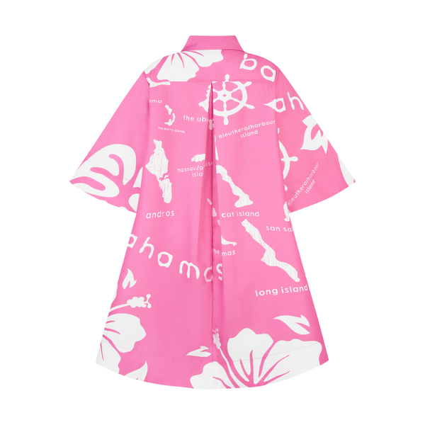 ARCHIPELAGO SHIRT DRESS- LITE PINK