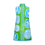 COMMERCIA MINI TUNIC DRESS-GREEN AQUA