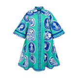 COMMERCIA SHIRT DRESS-SEAFOAM ROYAL