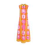 COMMERCIA MAXI TUNIC DRESS-TANGERINE PINK