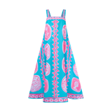 COMMERCIA MAXI DRESS-AQUA CORAL
