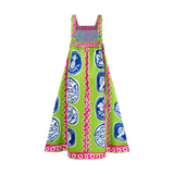 COMMERCIA MAXI DRESS-GREEN NAVY