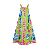 COMMERCIA MAXI DRESS-GREEN NAVY