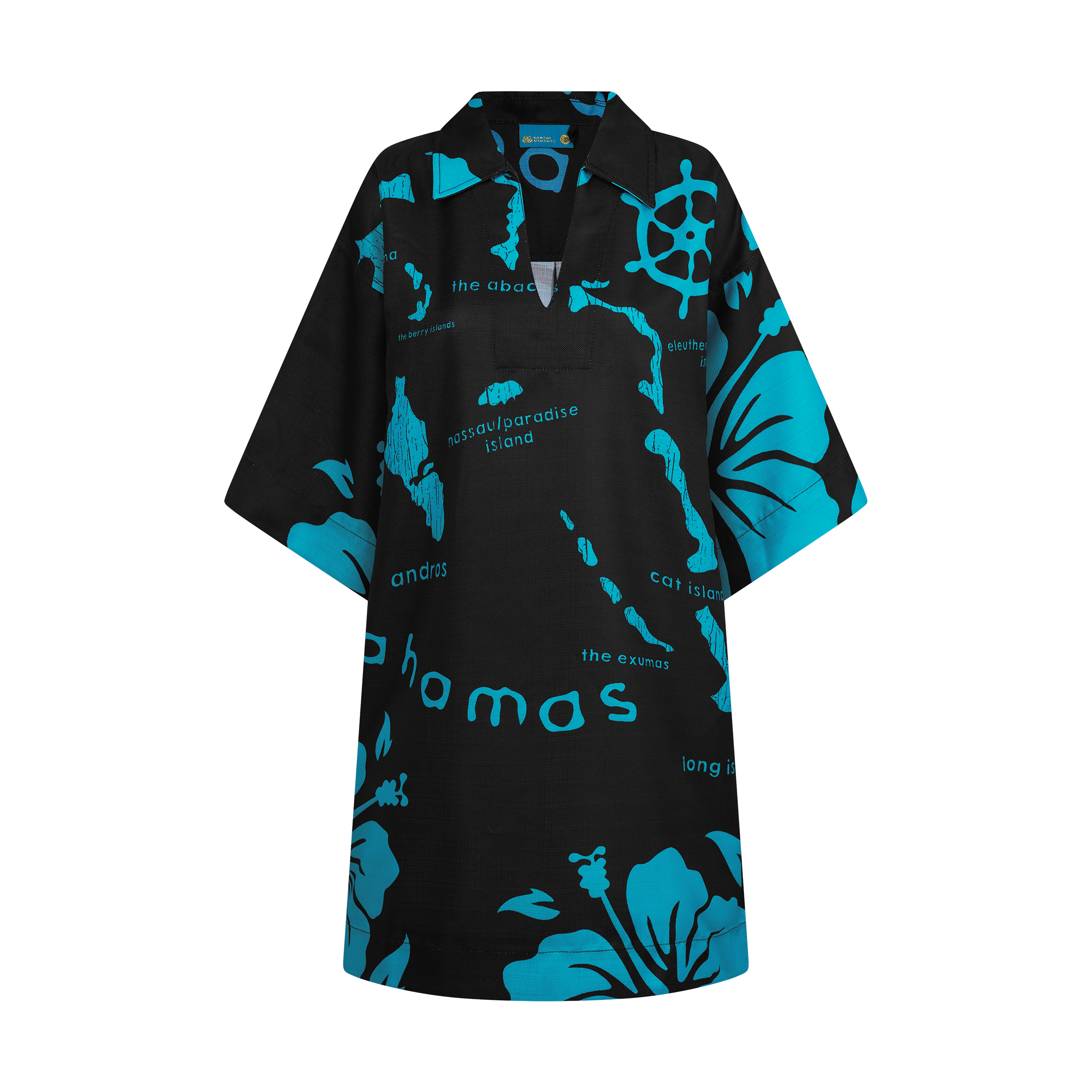 ARCHIPELAGO TUNIC DRESS-BLACK