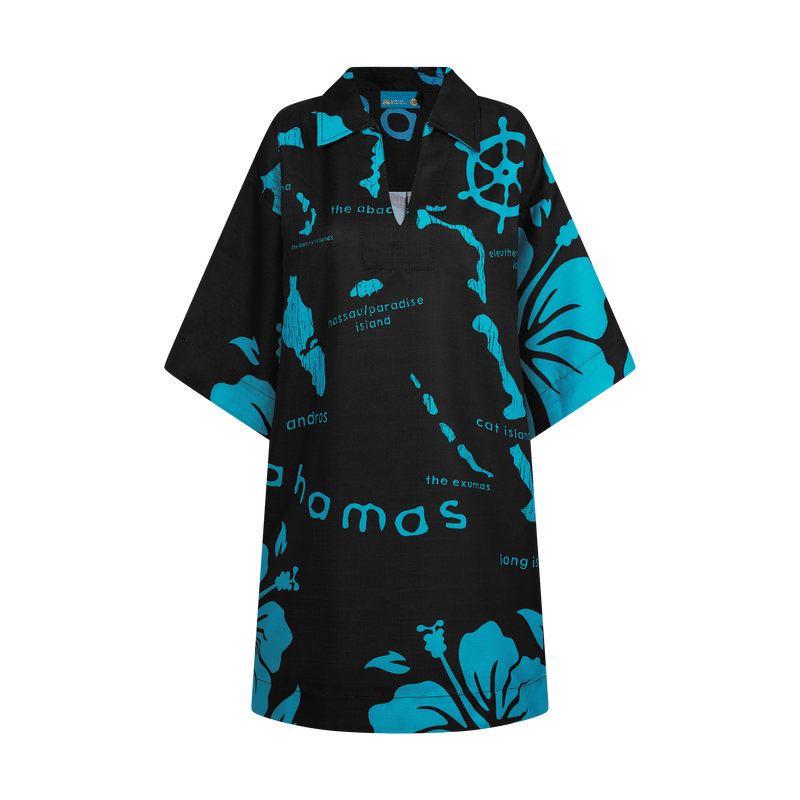 ARCHIPELAGO TUNIC DRESS-BLACK