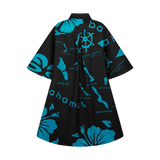 ARCHIPELAGO SHIRT DRESS-BLACK