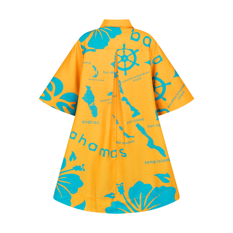 ARCHIPELAGO SHIRT DRESS-GOLD