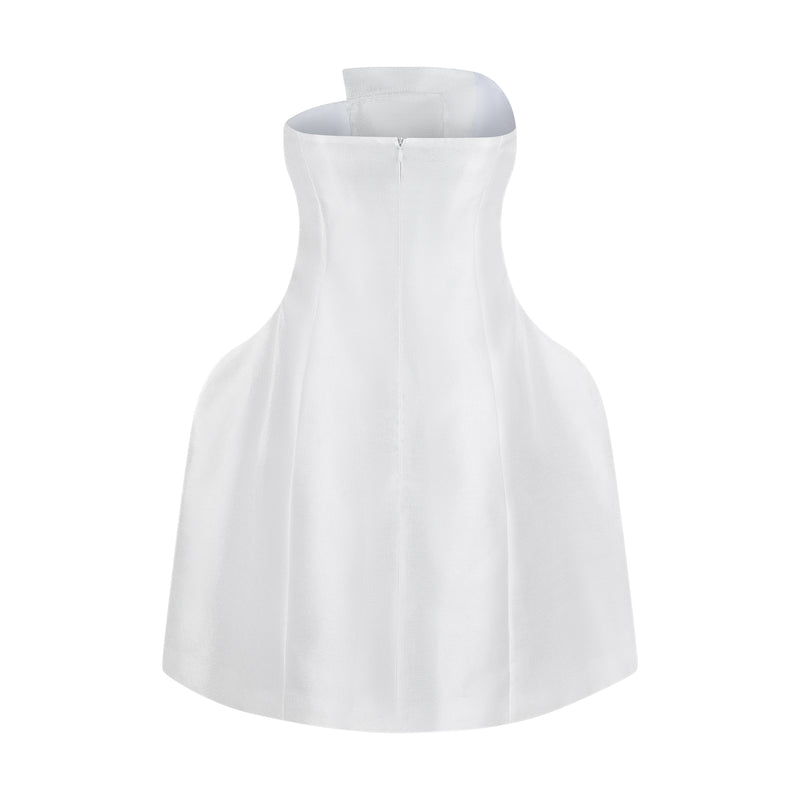 THE ALIGER STRAPLESS DRESS-IVORY