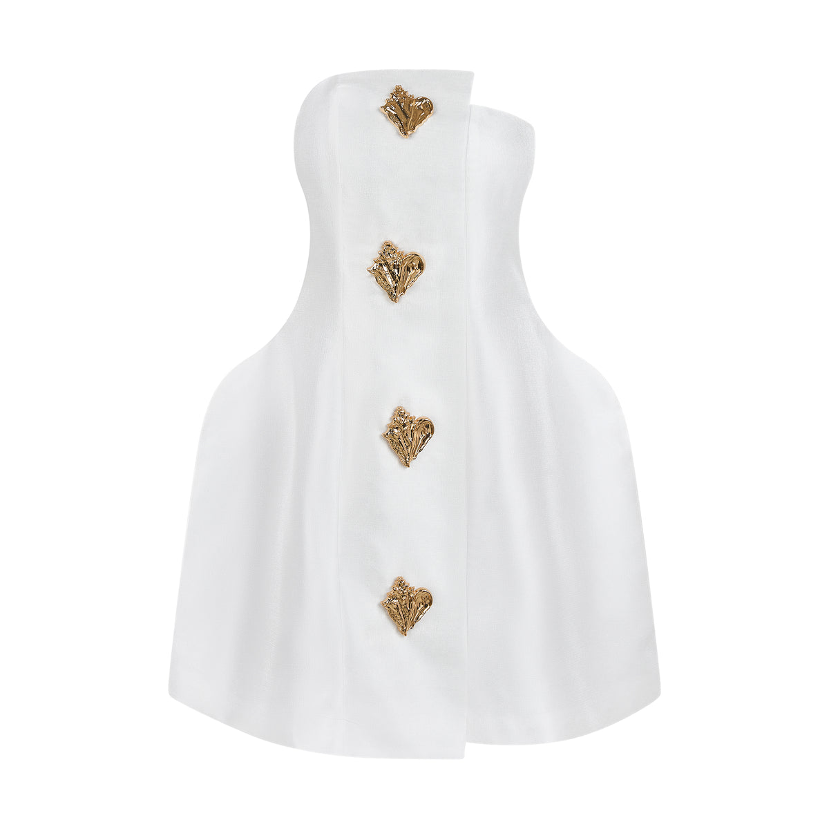 THE ALIGER STRAPLESS DRESS-IVORY