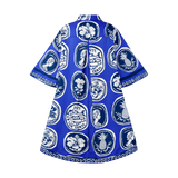 THE COMMERCIA SHIRT DRESS-ROYAL