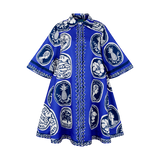 THE COMMERCIA SHIRT DRESS-ROYAL