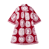 THE COMMERCIA SHIRT DRESS-MAROON