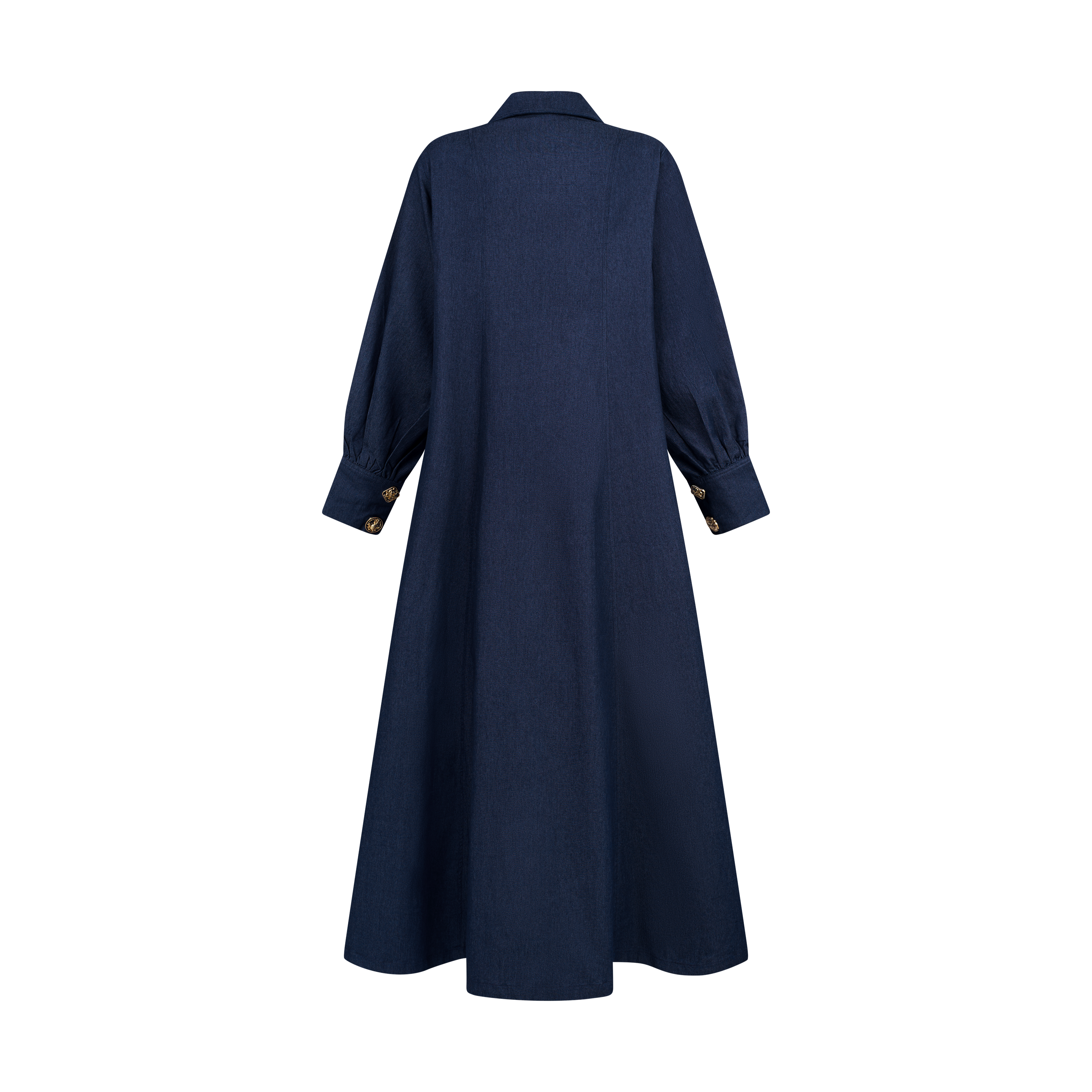 THE DENIM MAXI SHIRT DRESS