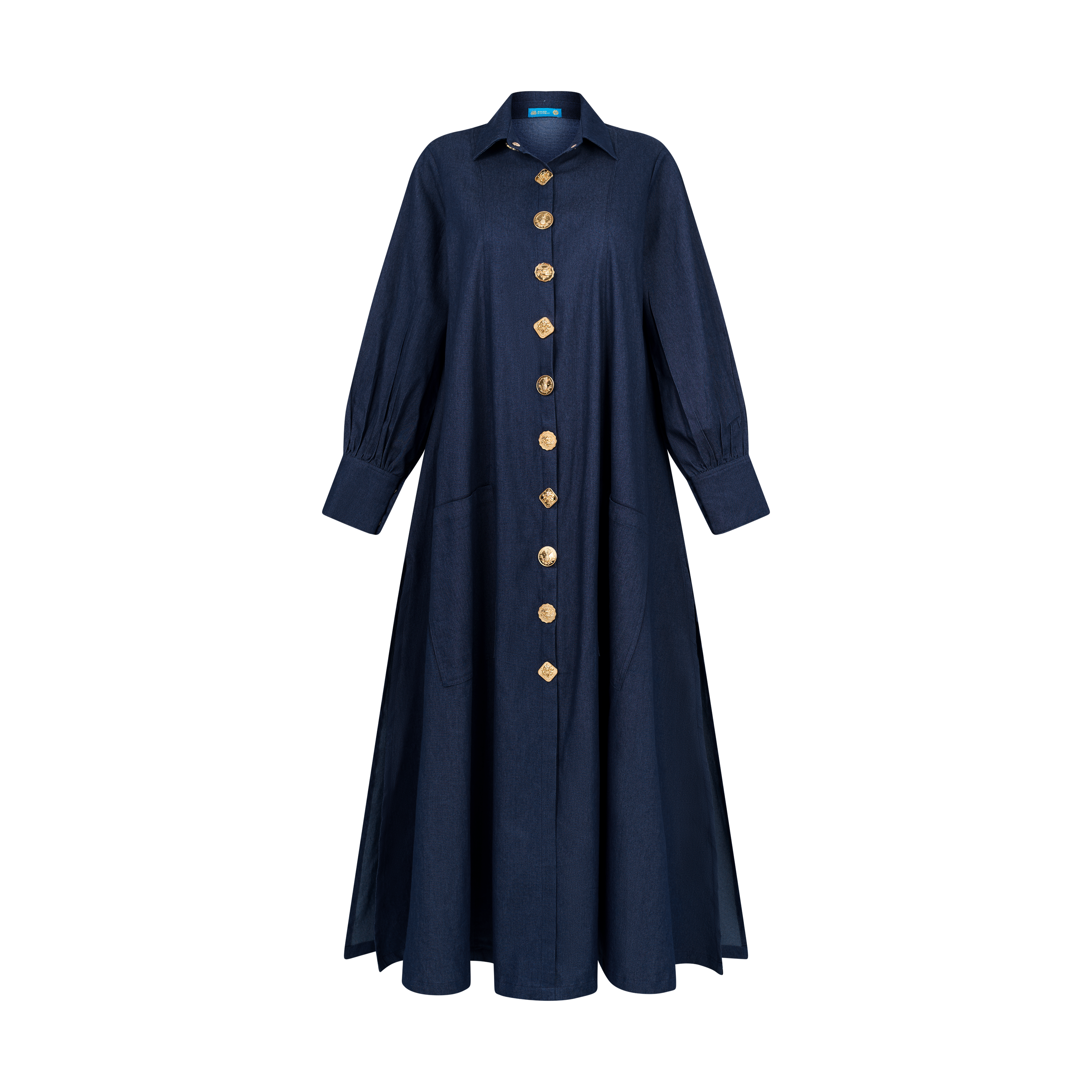 THE DENIM MAXI SHIRT DRESS