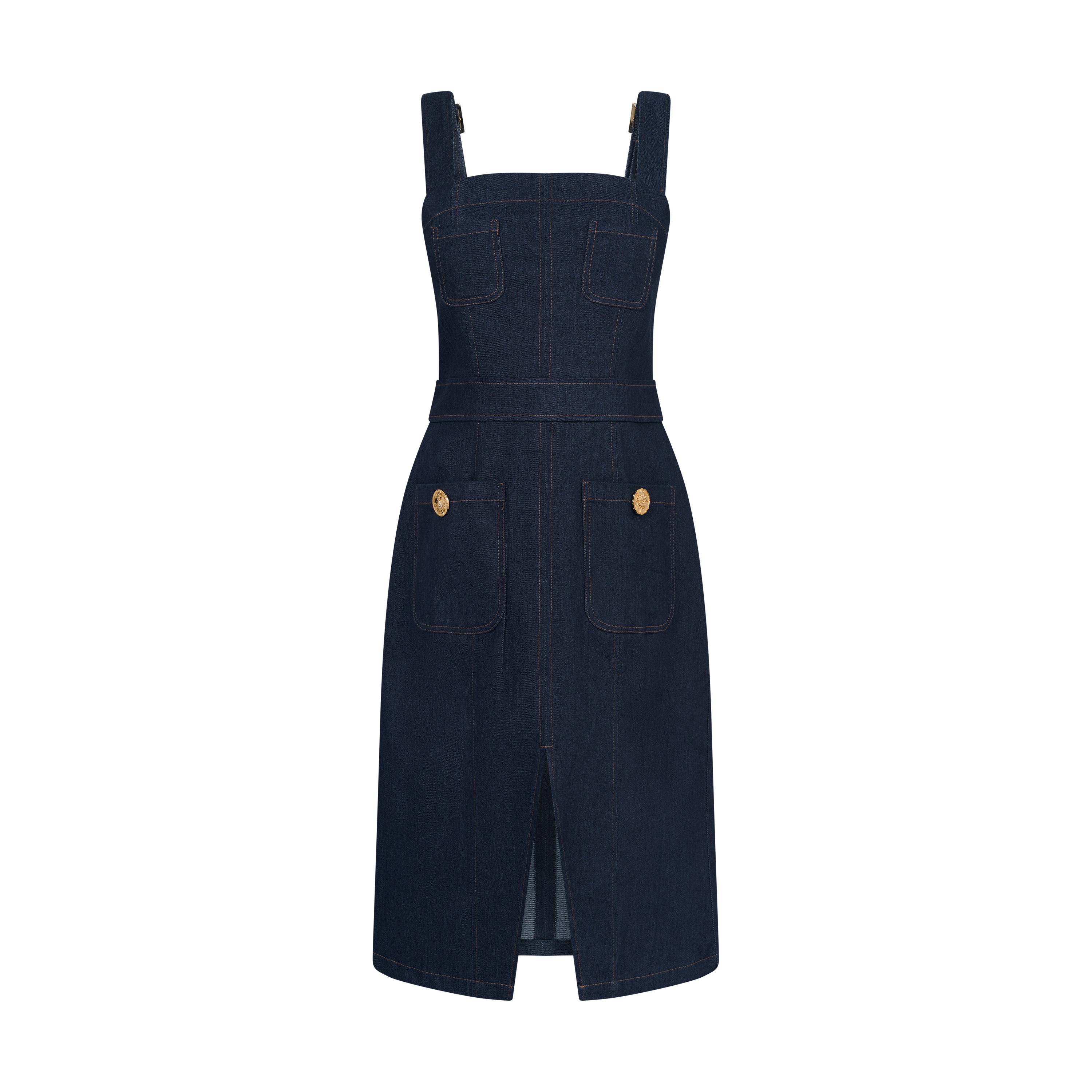 THE DENIM OVERALL DRESS