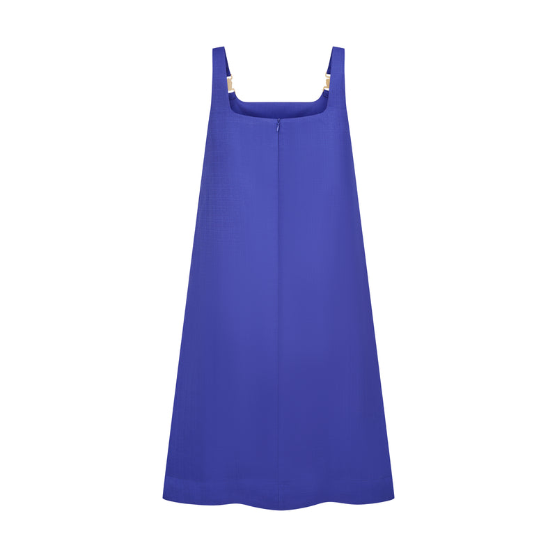 THE STROMBUS SHIFT DRESS-ROYAL BLUE