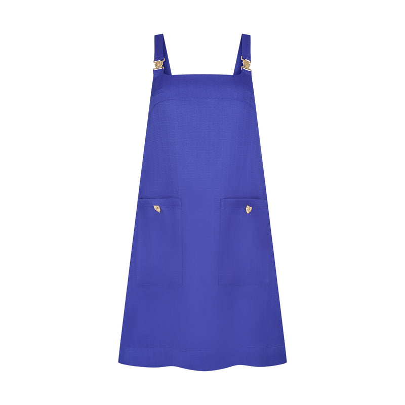 THE STROMBUS SHIFT DRESS-ROYAL BLUE