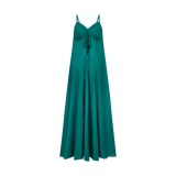 THE STROMBUS LINEN MAXI DRESS-GREEN