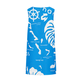 ARCHIPELAGO A-LINE DRESS-BLUE