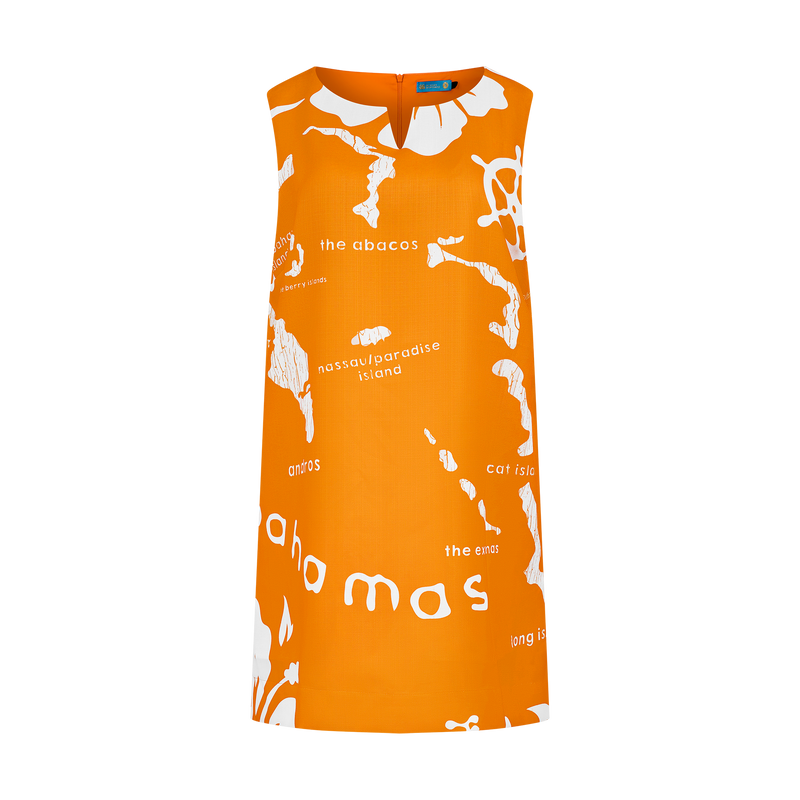 ARCHIPELAGO A-LINE DRESS-ORANGE