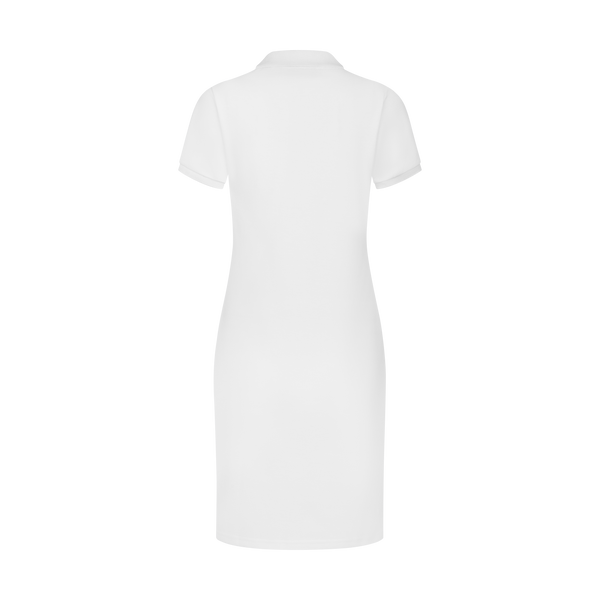 THE STAPLE POLO DRESS-WHITE