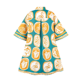 THE COMMERCIA SHIRT DRESS-AQUA