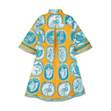 THE COMMERCIA SHIRT DRESS-GOLD
