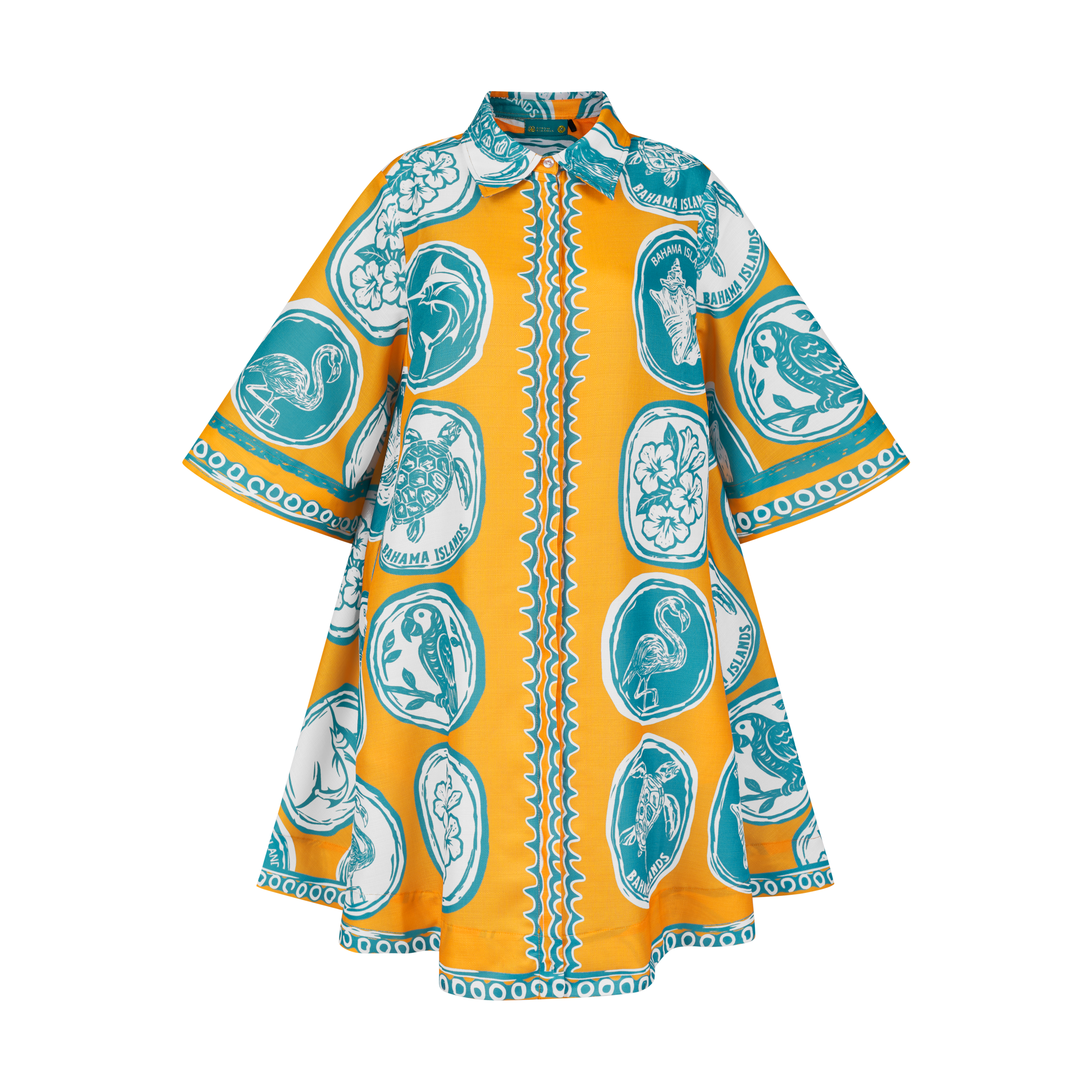 THE COMMERCIA SHIRT DRESS-GOLD