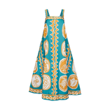 THE COMMERCIA MAXI DRESS-AQUA