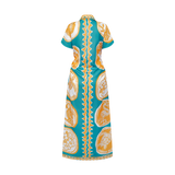 THE COMMERCIA RUCHED DRESS-AQUA