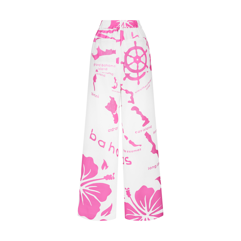 ARCHIPELAGO PANTS- WHITE & PINK