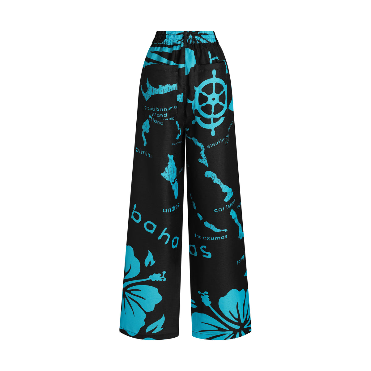 THE ARCHIPELAGO PANTS-BLACK & AQUA
