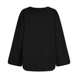 THE TUXEDO BLOUSE-BLACK