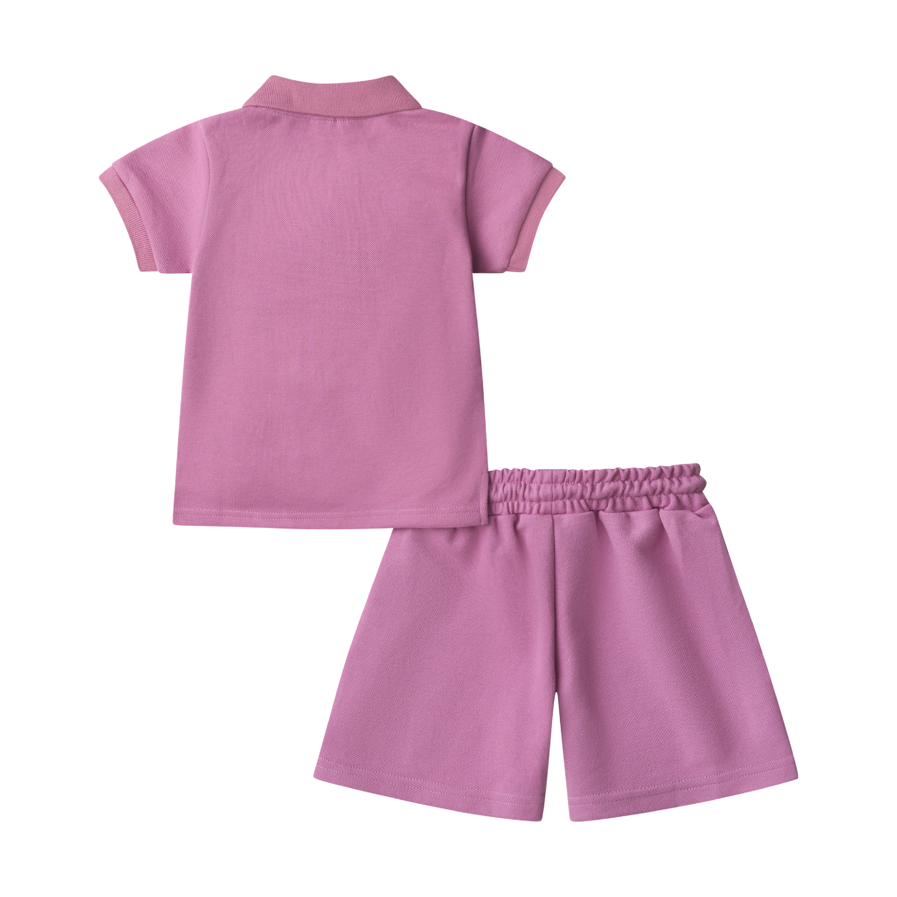 BOYS STAPLE POLO SET-MAUVE
