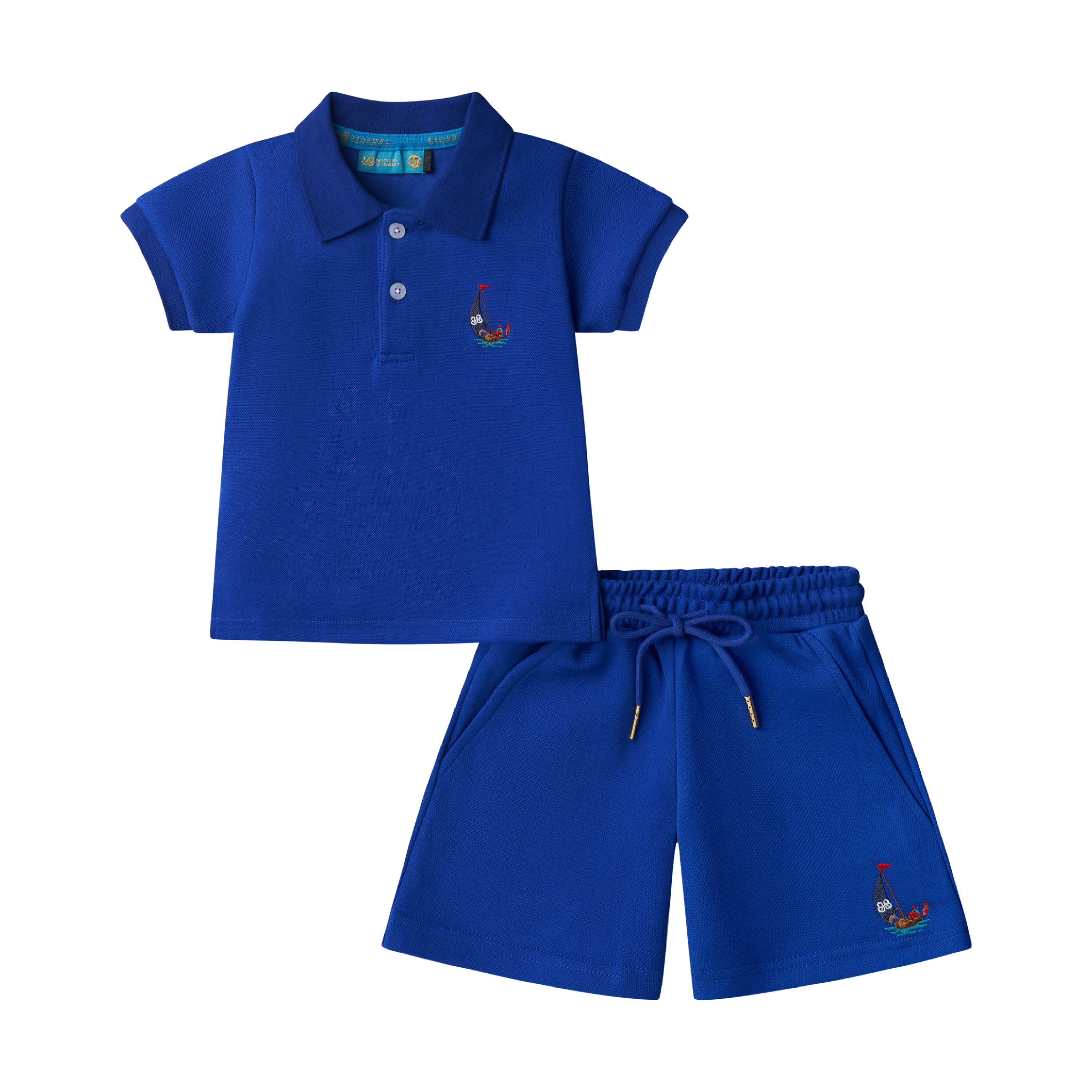 BOYS STAPLE POLO SET-ROYAL