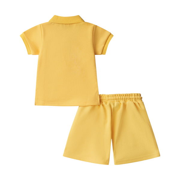 BOYS STAPLE POLO SET-YELLOW