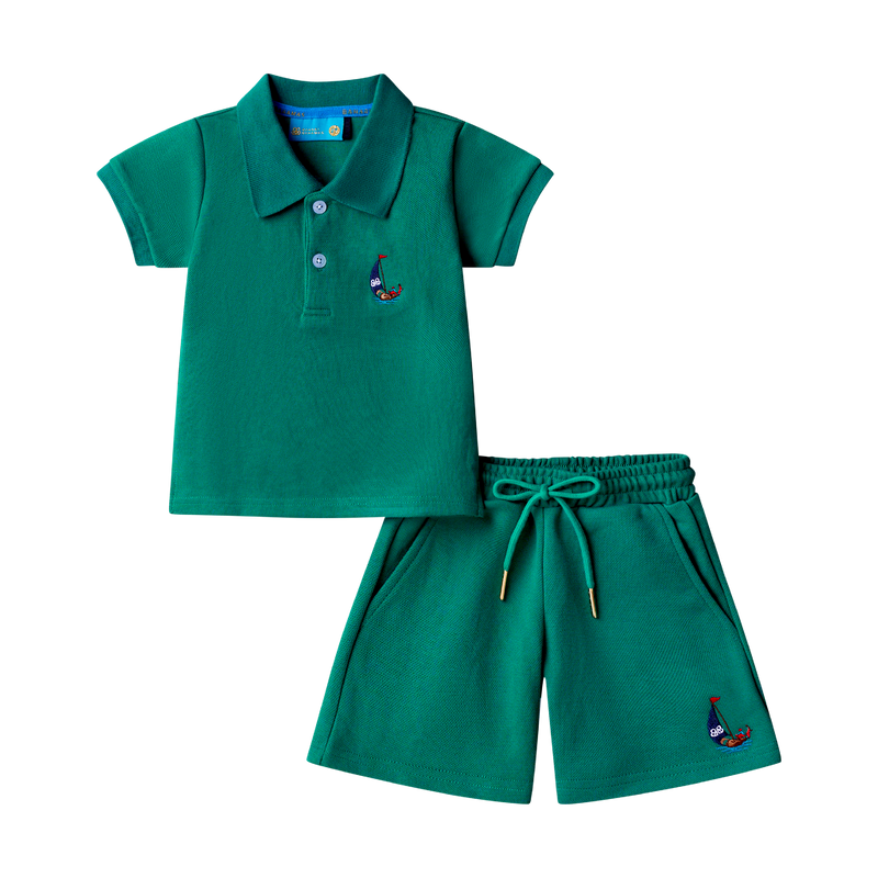 BOYS STAPLE POLO SET-KELLY