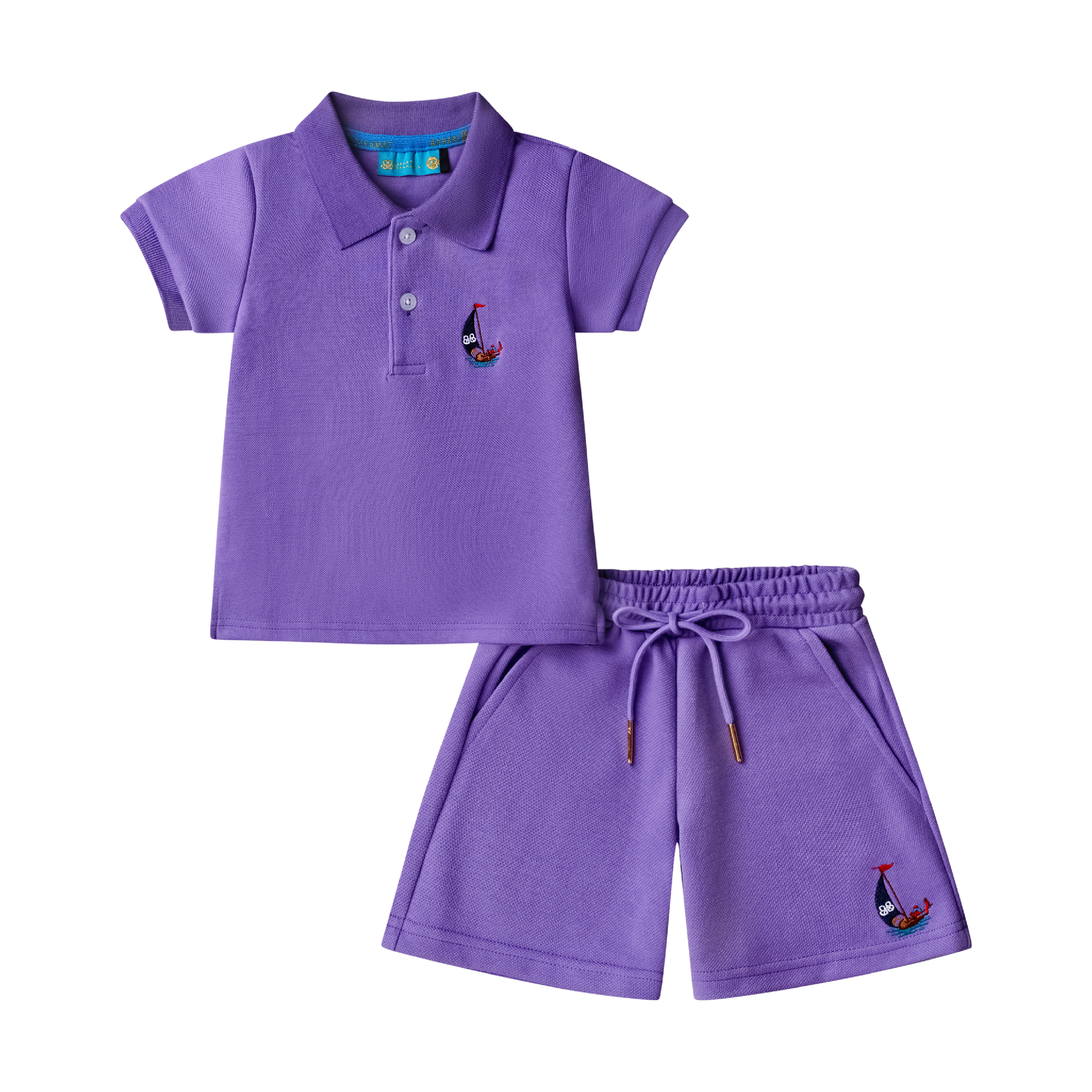 BOYS STAPLE POLO SET-IRIS