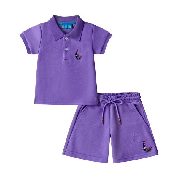 BOYS STAPLE POLO SET-IRIS