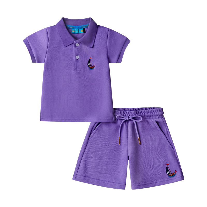 BOYS STAPLE POLO SET-IRIS