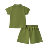 BOYS STAPLE POLO SET-MOSS