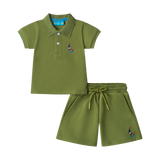 BOYS STAPLE POLO SET-MOSS