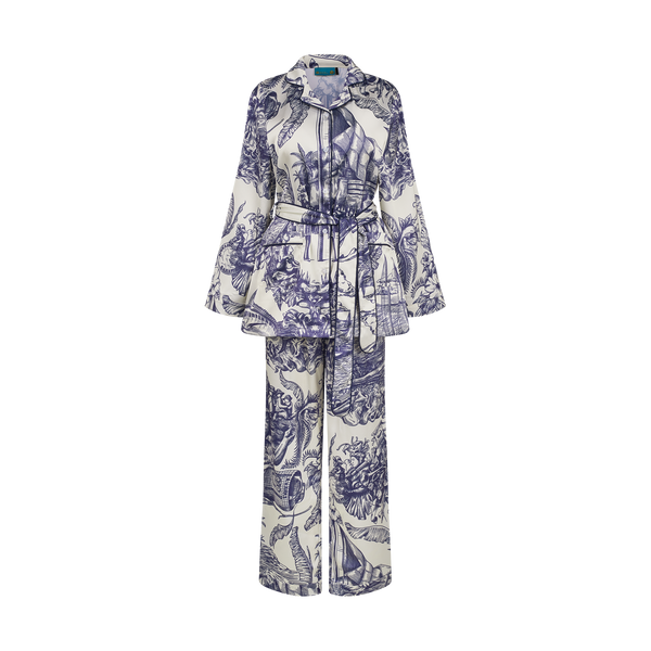 The Toile Heritage Pajamas-Navy