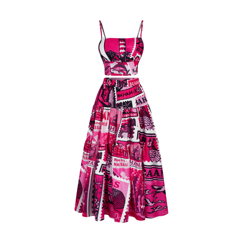 2025 BREAST CANCER TIERED SKIRT SET