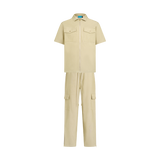 THE AVO CHAMBRAY SET- TAN