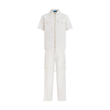 THE AVO CHAMBRAY SET- WHITE